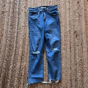 Levi’s Straight-Leg Raw Edged Jeans